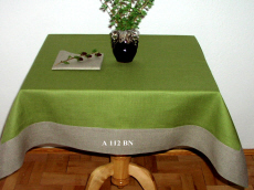 polish linen tablecloths green